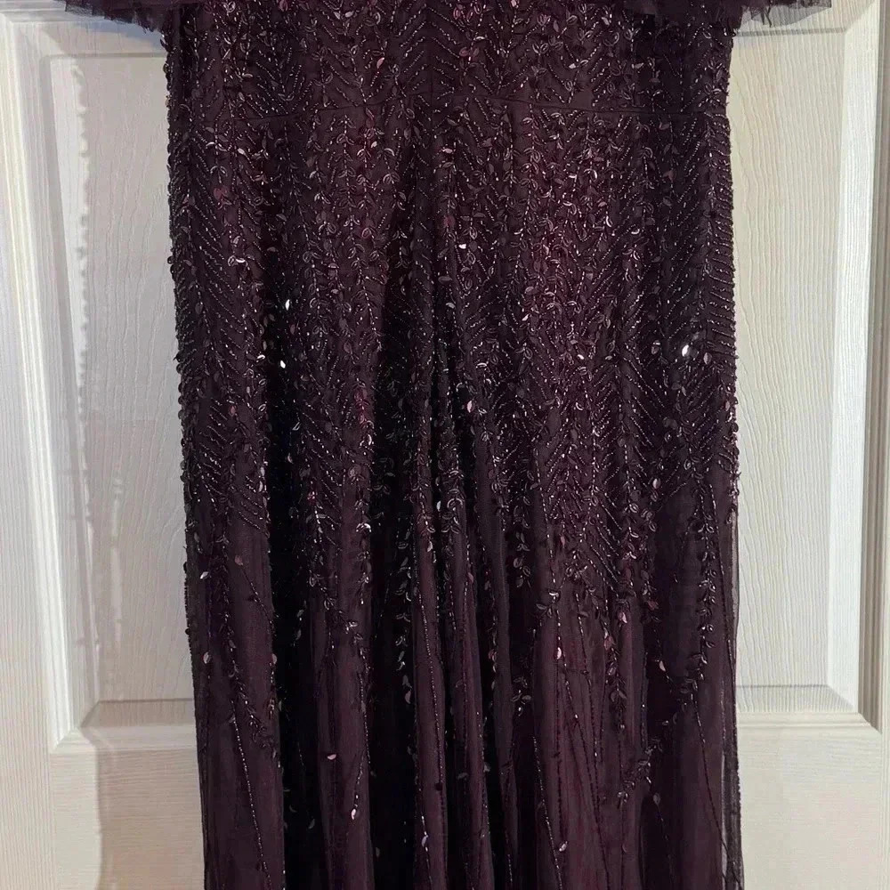 MAC DUGGAL Embellished Flutter Sleeve Gown NWT Style 35109 - Picture 6 of 6